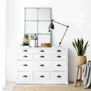 odin comoda cajones madera blanco decapado odin comoda cajones madera blanco decapado
