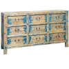 Aparador cajonera 9 cajones azul