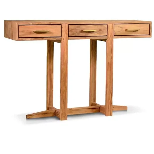 Consola 3 cajones madera