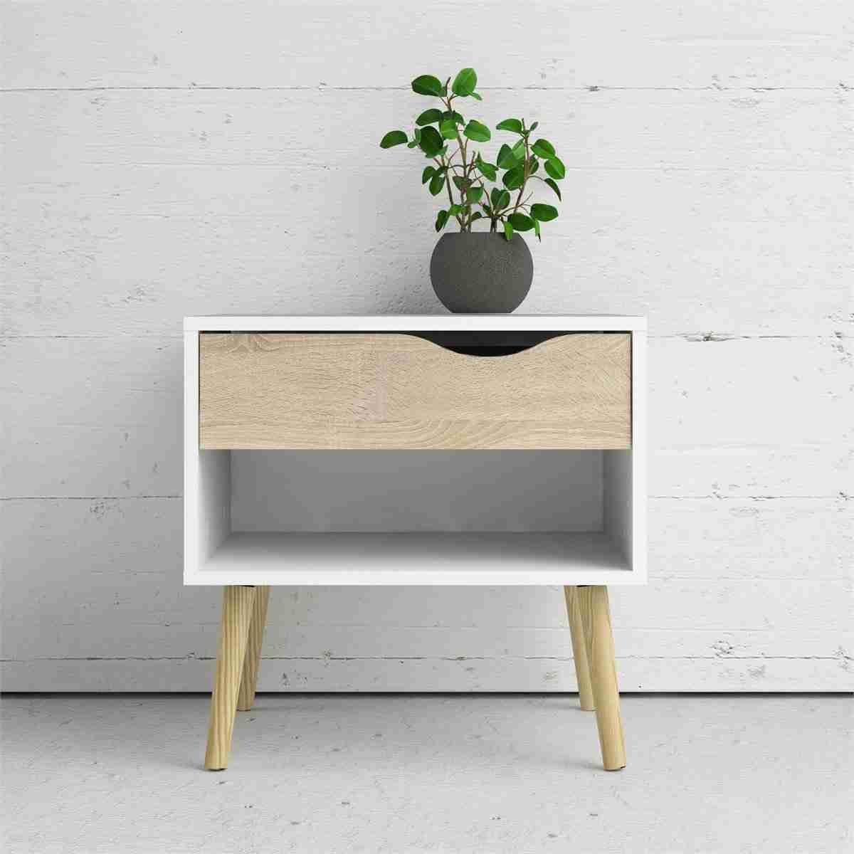 Mesita de noche con 1 cajón DELTA