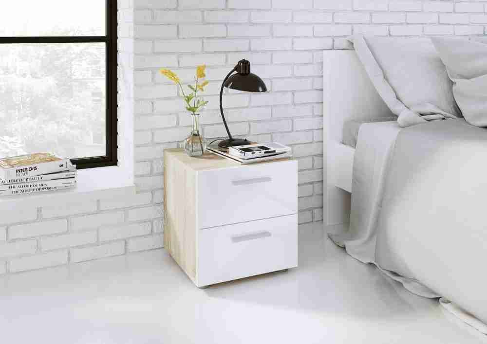 Mesita de noche con 2 cajones KATY