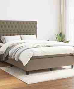 Cama box spring con colchón botones